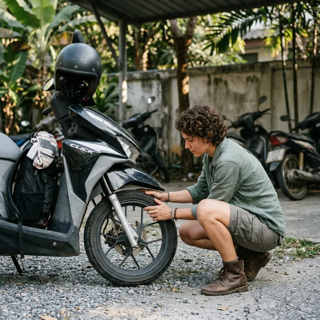 Pasaporte como depósito al alquilar scooter en Tailandia